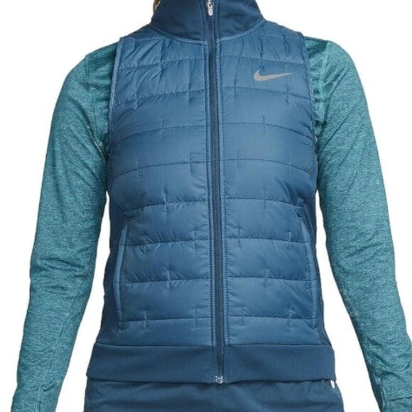 Nike Women’s Therma-FIT Synthetic Fill Running Vest – Blue | Size Medium 💙🏃‍ - Picture 1 of 1